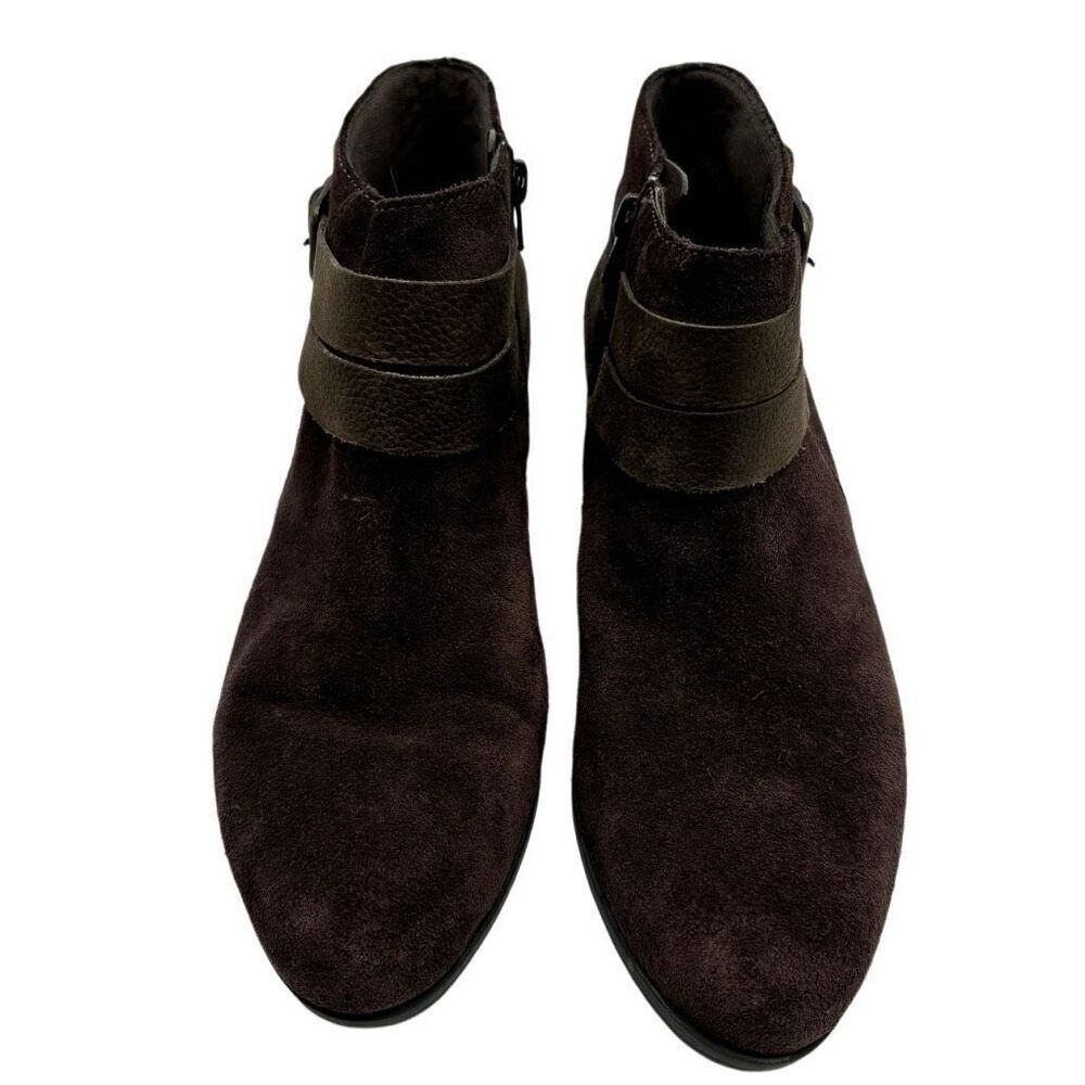 Clarks‎ Addiy Cora Brown Suede Zipper Ankle Boots Women's Size 9.5